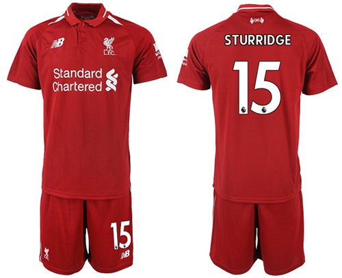 Liverpool #15 Sturridge Red Home Soccer Club Jersey - Click Image to Close